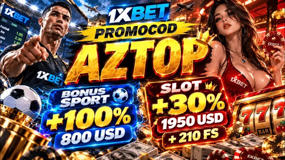1xbet registration code AZTOP unlocks the welcome bonus when you sign up correctly